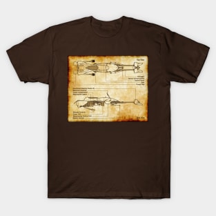 Speedy Hoverbike Parchment Blueprint T-Shirt